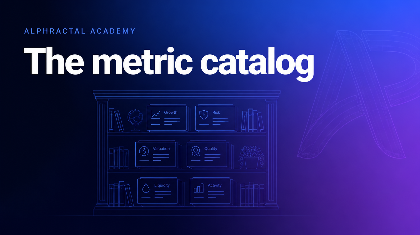 The metric catalog