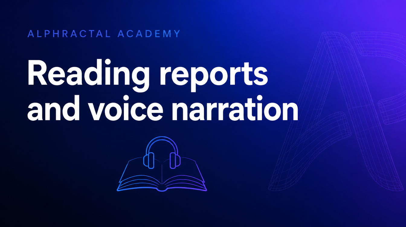 Reading reports & voice narration